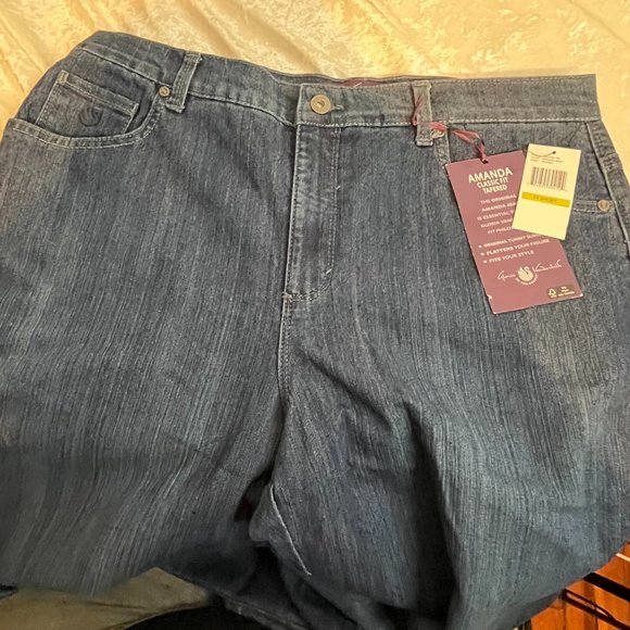 GLORIA VANDERBILT AMANDA CLASSIC FIT STRETCH TAPPERED SIZE 14 NWT - Picture 8 of 8